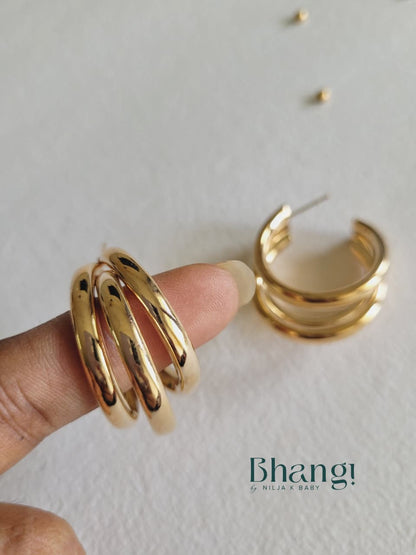 Trio Curve Hoops