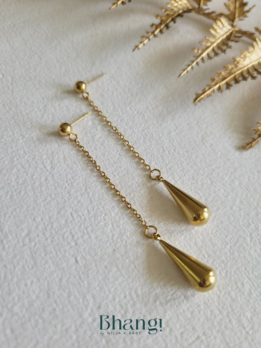 Golden Drop Dangle Earrings