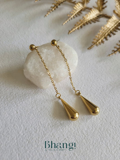 Golden Drop Dangle Earrings