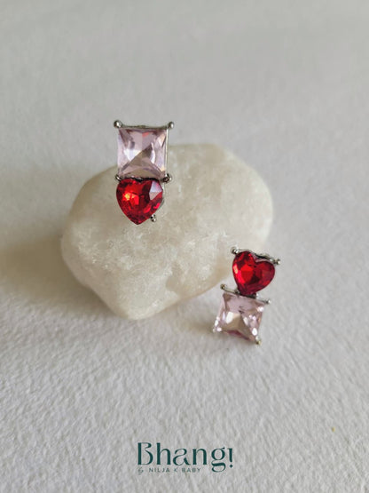 Rosy Love Duo Earrings