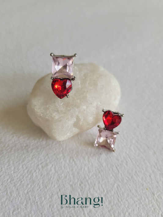 Rosy Love Duo Earrings