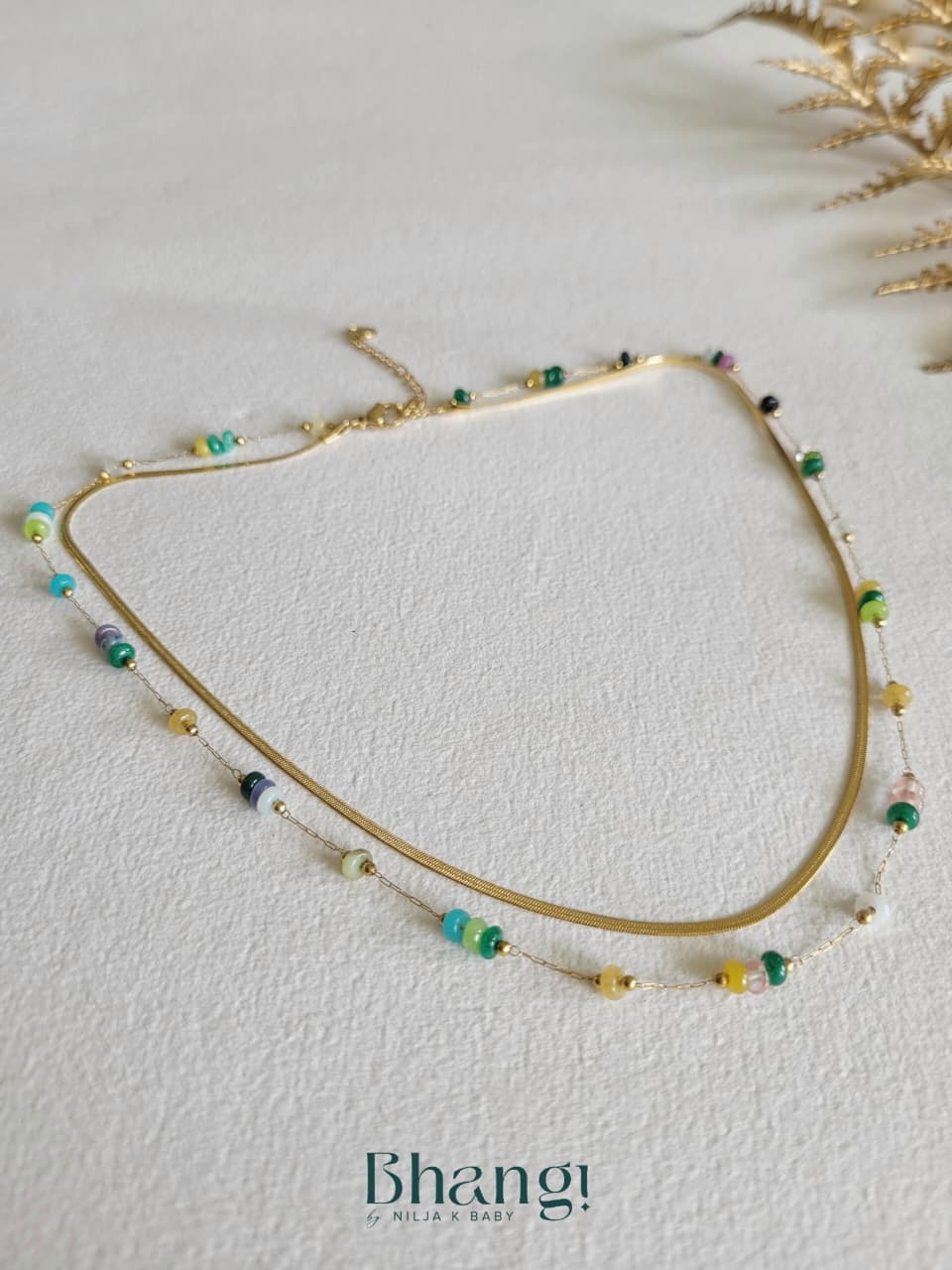 Aura Bead Layered Necklace