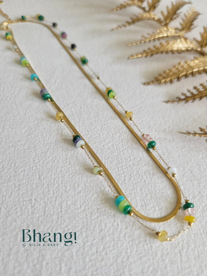 Aura Bead Layered Necklace
