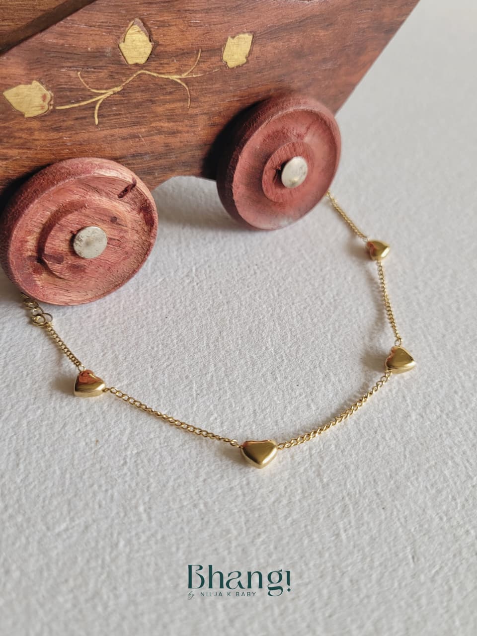 Golden Mini Hearts Bracelet