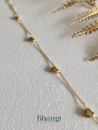 Golden Mini Hearts Bracelet