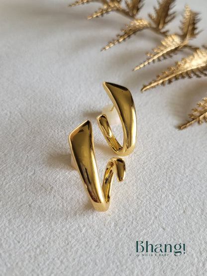 Golden Wave Earrings