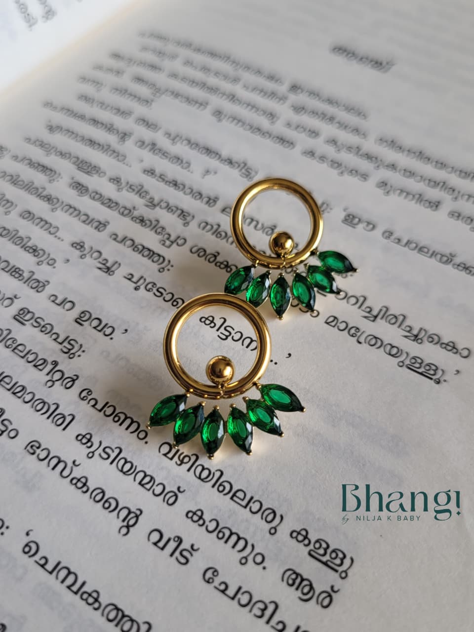 Emerald Aurora Hoops