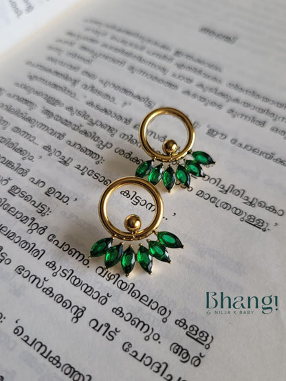 Emerald Aurora Hoops