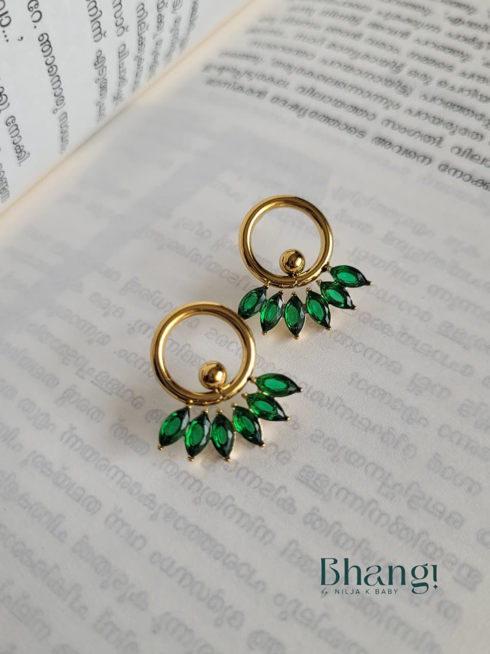 Emerald Aurora Hoops
