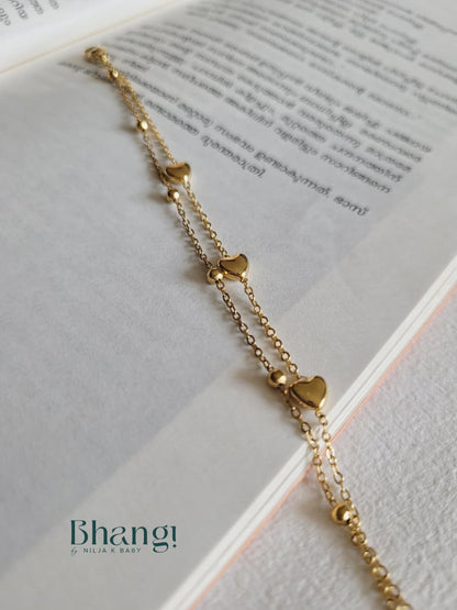Golden Heartlayer Bracelet