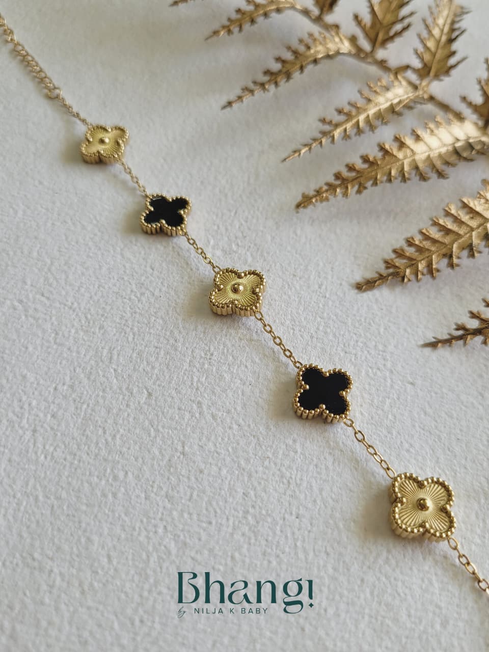 Noir Bloom Charm Bracelet