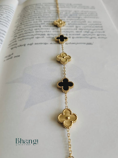 Noir Bloom Charm Bracelet