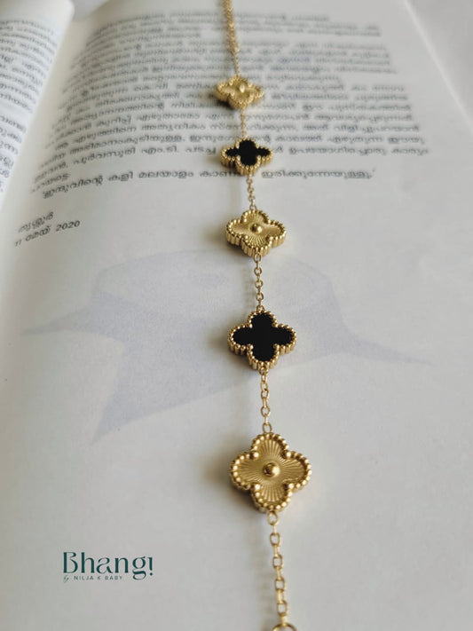 Noir Bloom Charm Bracelet