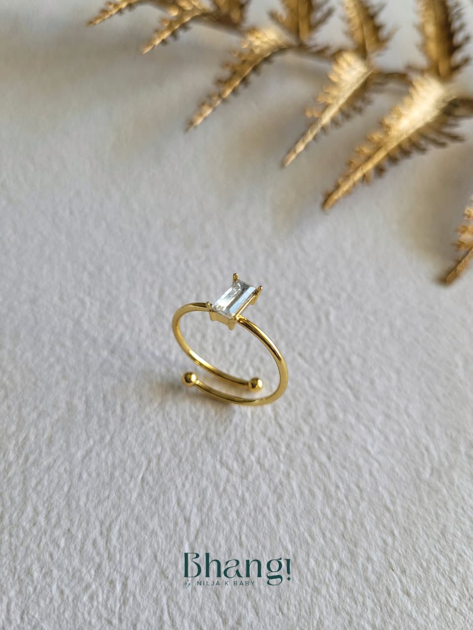 Clear Horizon Open Ring