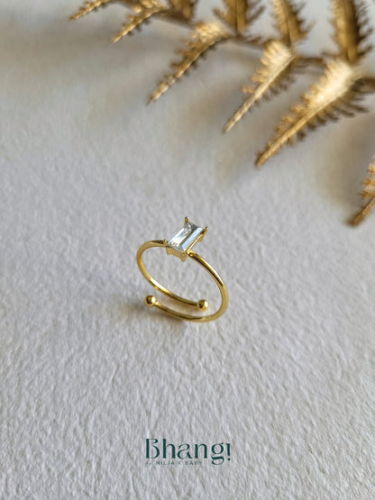 Clear Horizon Open Ring