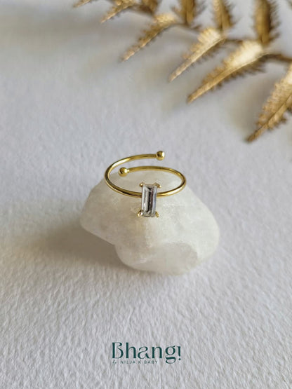 Clear Horizon Open Ring