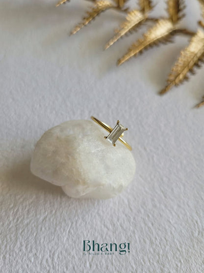 Clear Horizon Open Ring