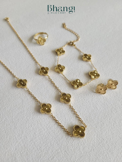 Bloom Chain Clover Charm Combo Set