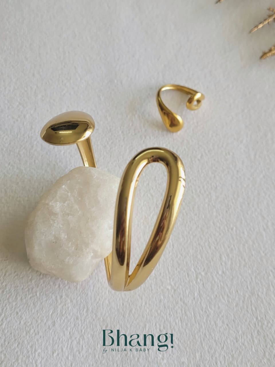 Fluid Gold Cuff & Ring Set