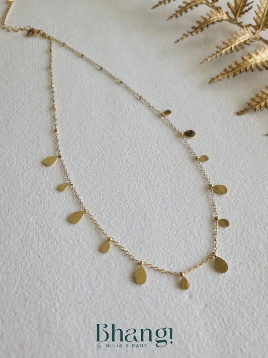Golden Raindrop Necklace