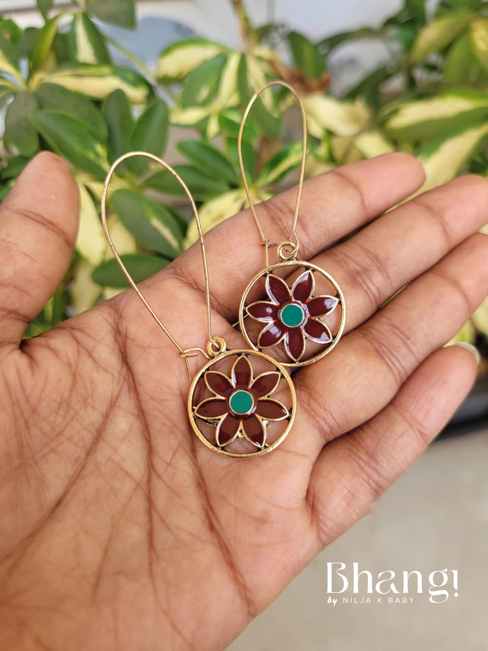 Bhangi Signature Bloom Circle Earrings