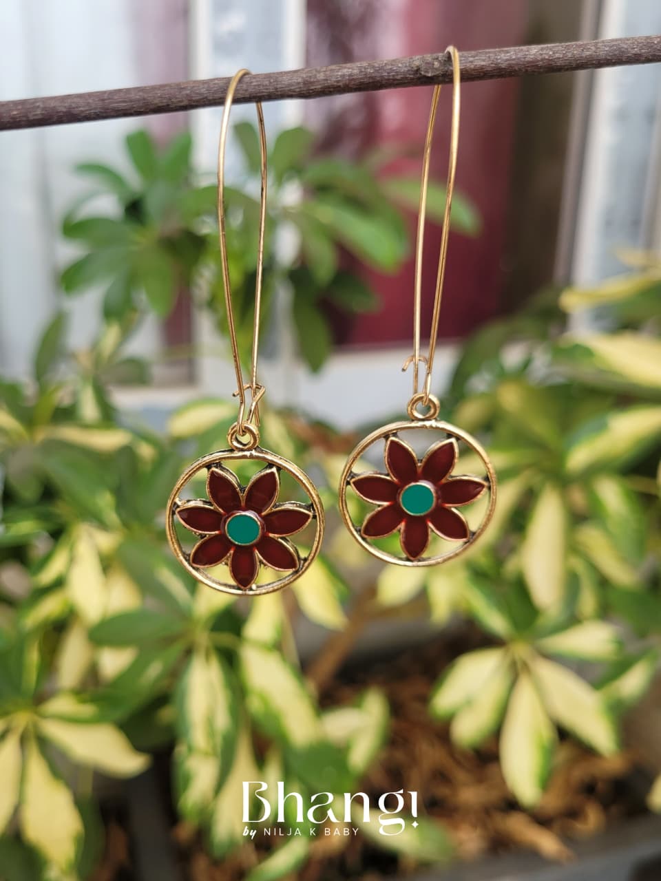 Bhangi Signature Bloom Circle Earrings