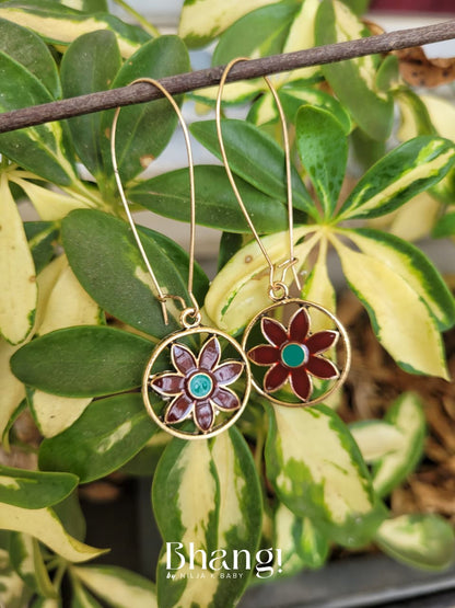 Bhangi Signature Bloom Circle Earrings