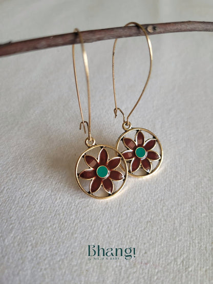 Bhangi Signature Bloom Circle Earrings