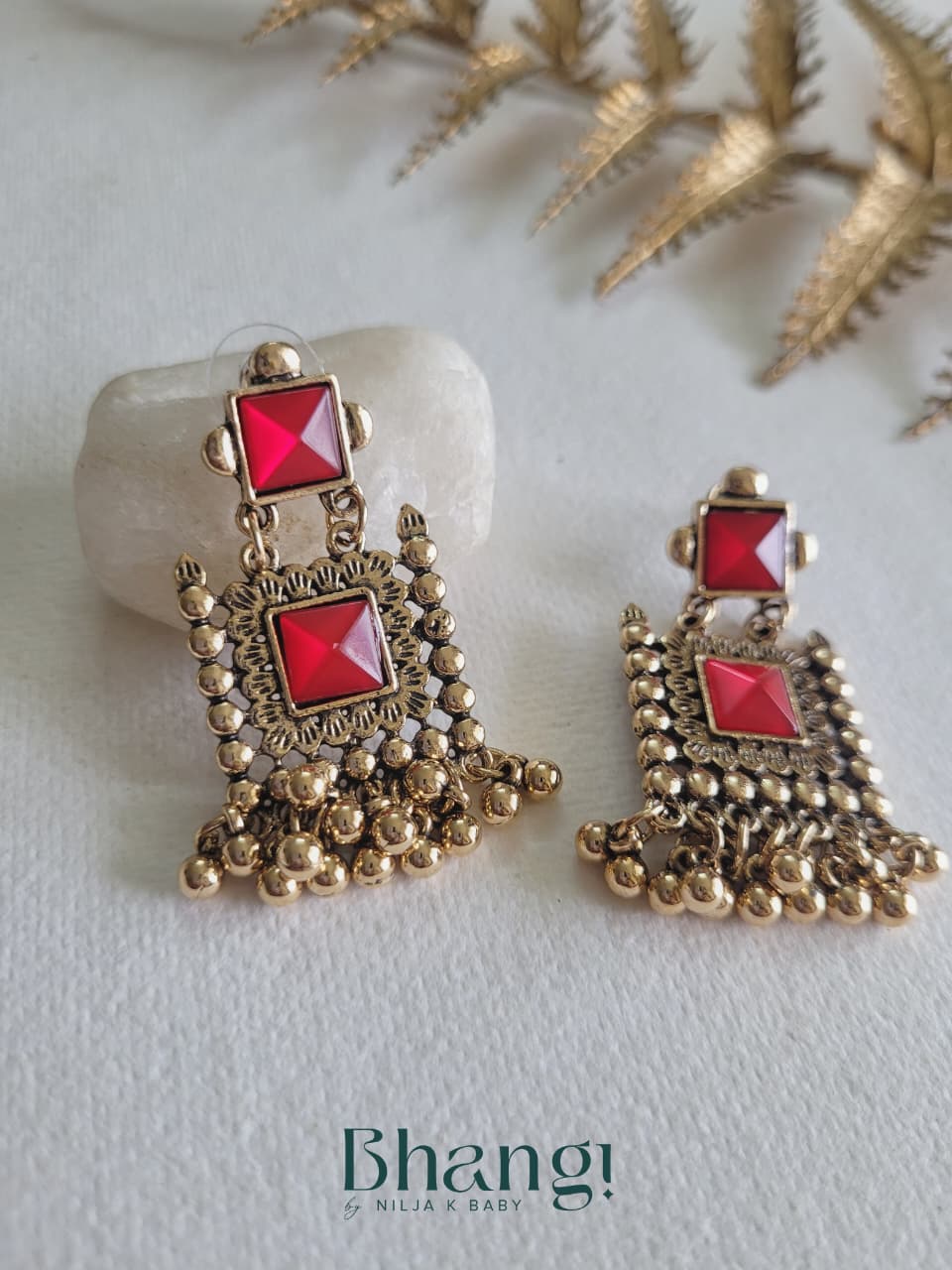 Bhangi Signature Scarlet Heritage Earrings
