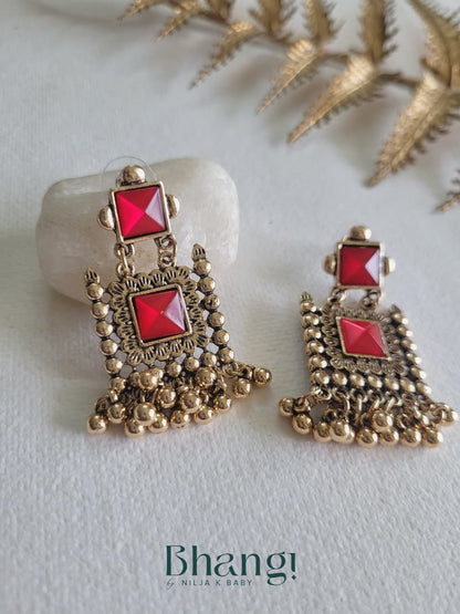 Bhangi Signature Scarlet Heritage Earrings