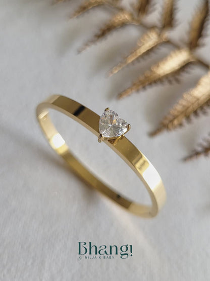 Crystal Heart Bangle