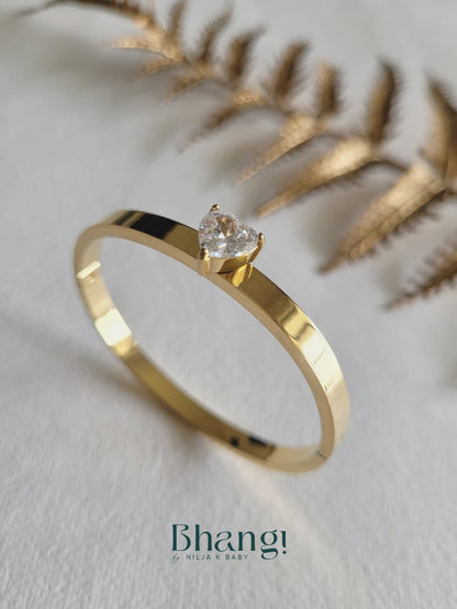 Crystal Heart Bangle