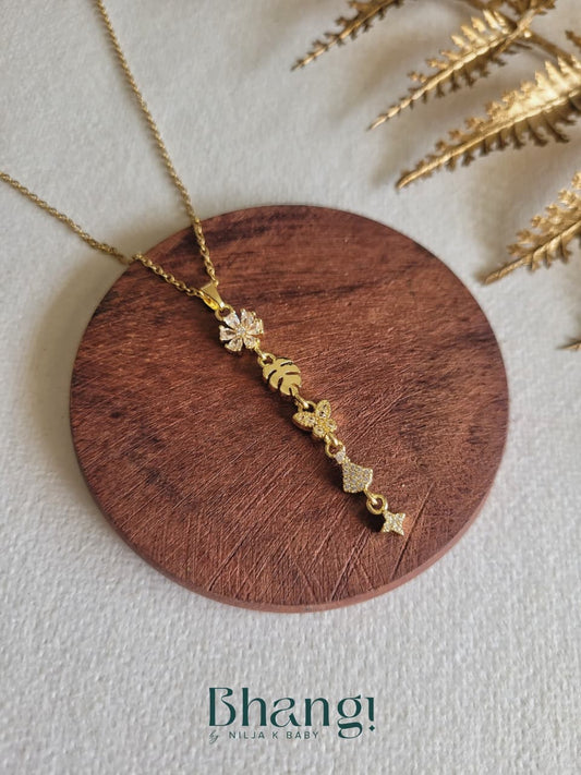 Nature Charm Drop Necklace