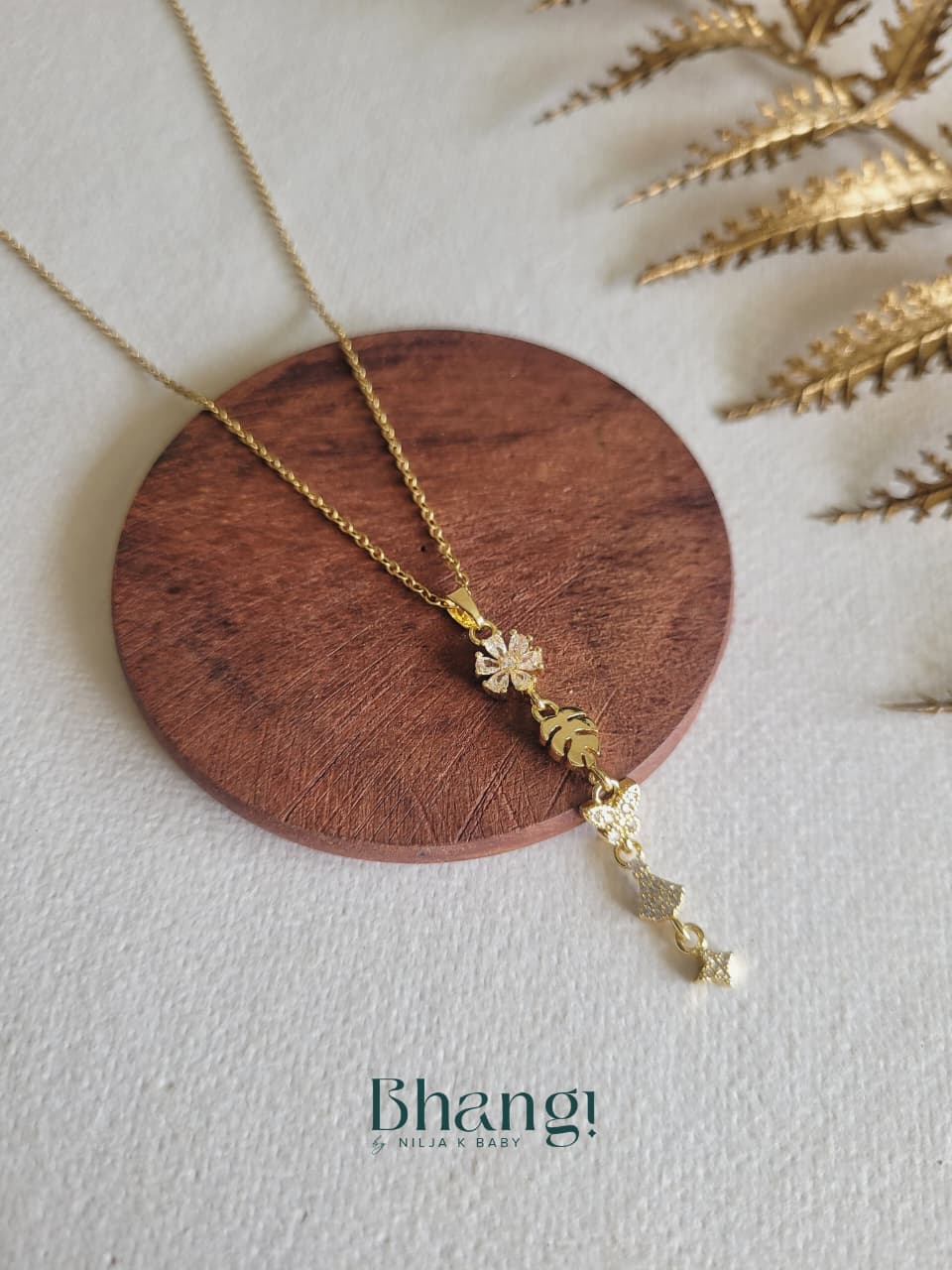 Nature Charm Drop Necklace