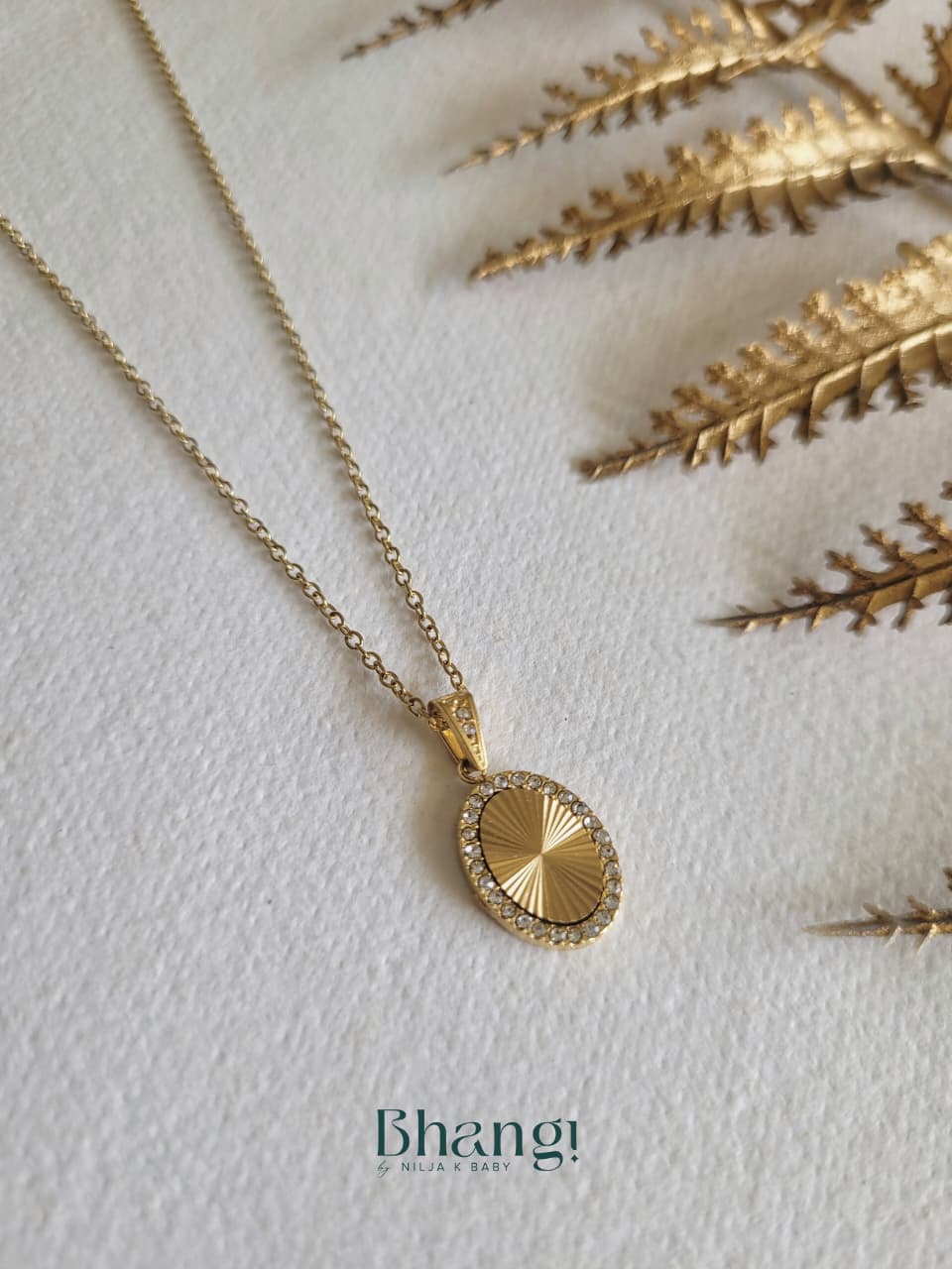 Golden Radiance Pendant Necklace