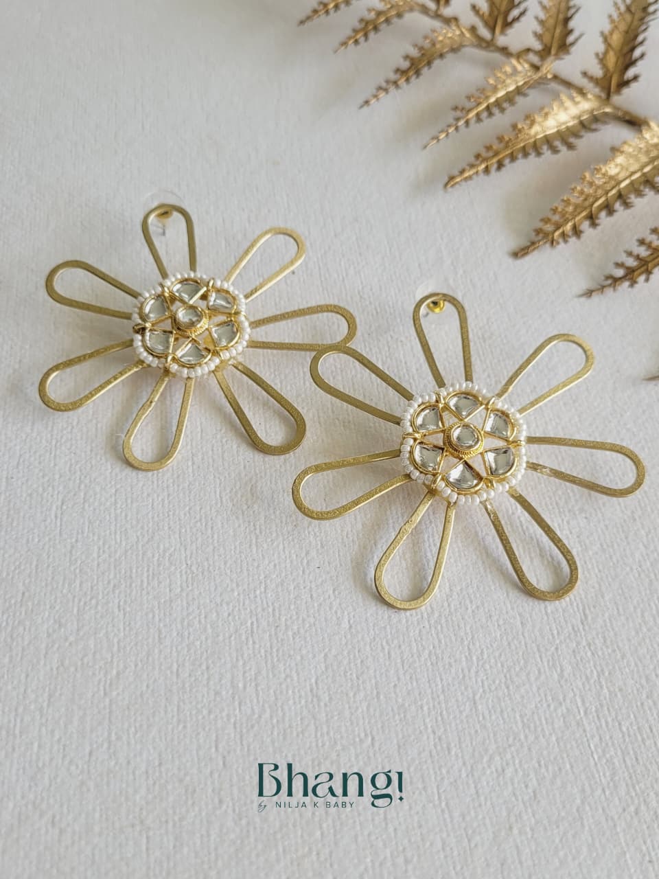 Golden Petal Bloom Earrings
