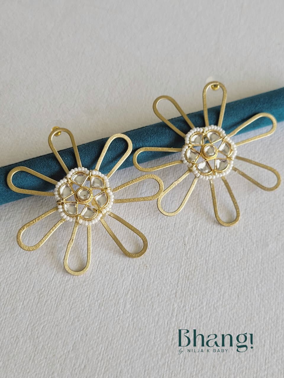 Golden Petal Bloom Earrings