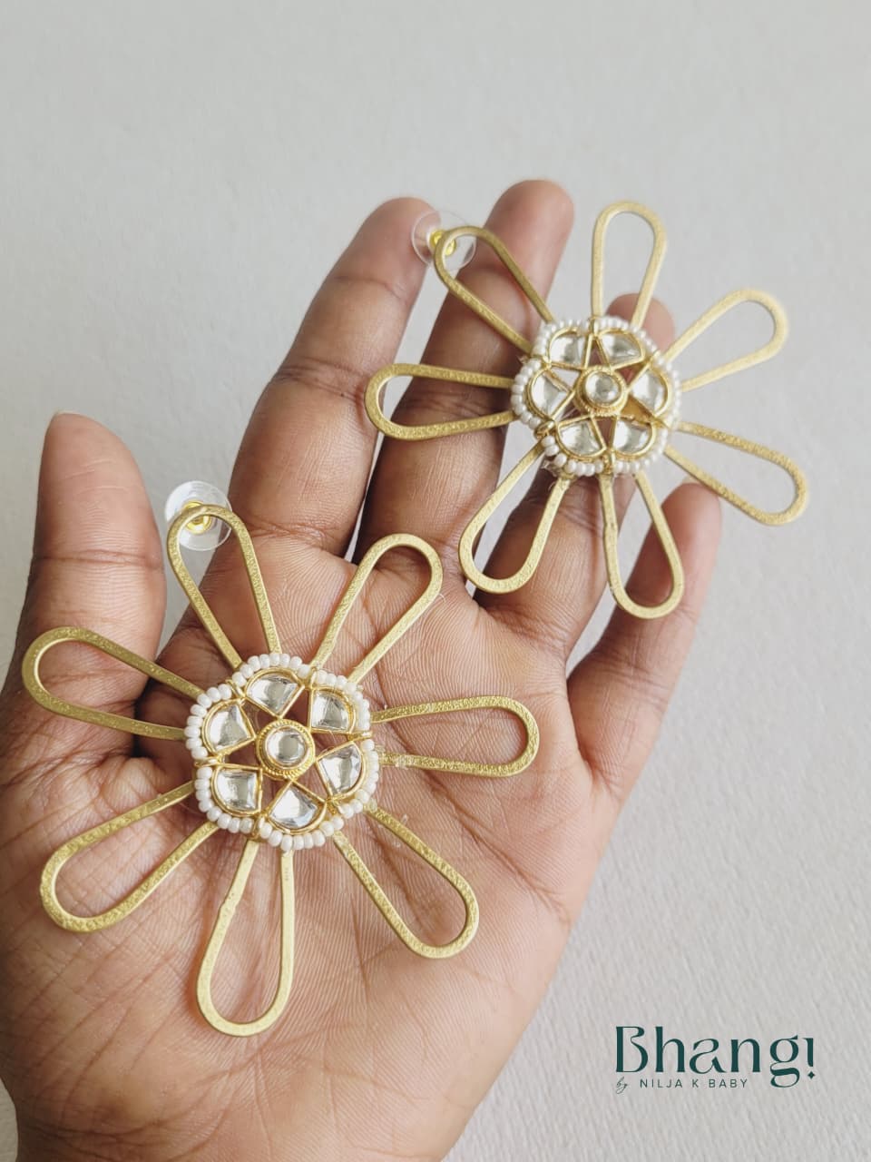 Golden Petal Bloom Earrings