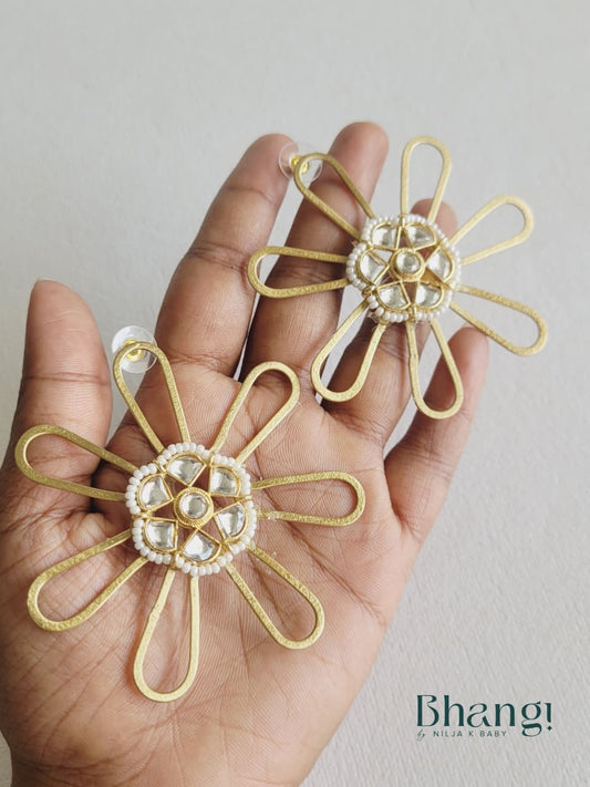 Golden Petal Bloom Earrings