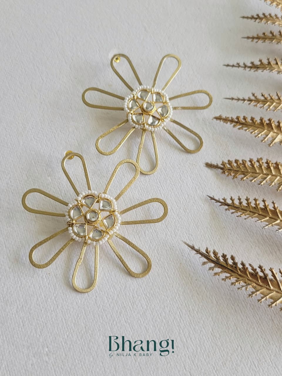 Golden Petal Bloom Earrings