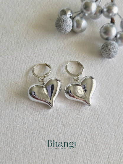 Silver Heart Drift Drops
