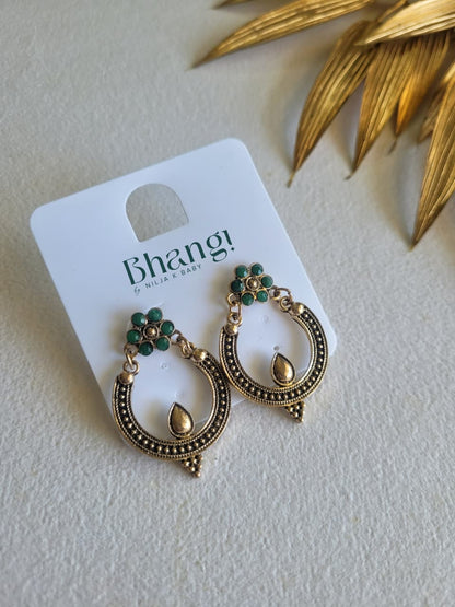 Emerald Luna Hoops