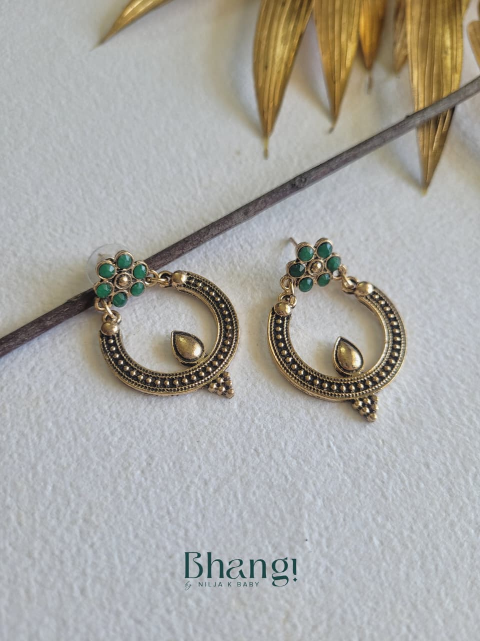 Emerald Luna Hoops