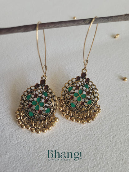 Meher Floral Jhumki Drops
