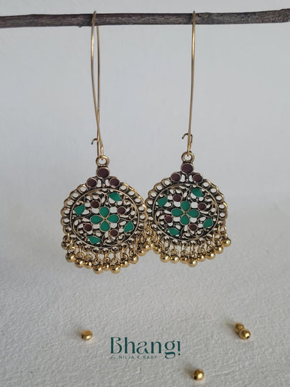 Meher Floral Jhumki Drops