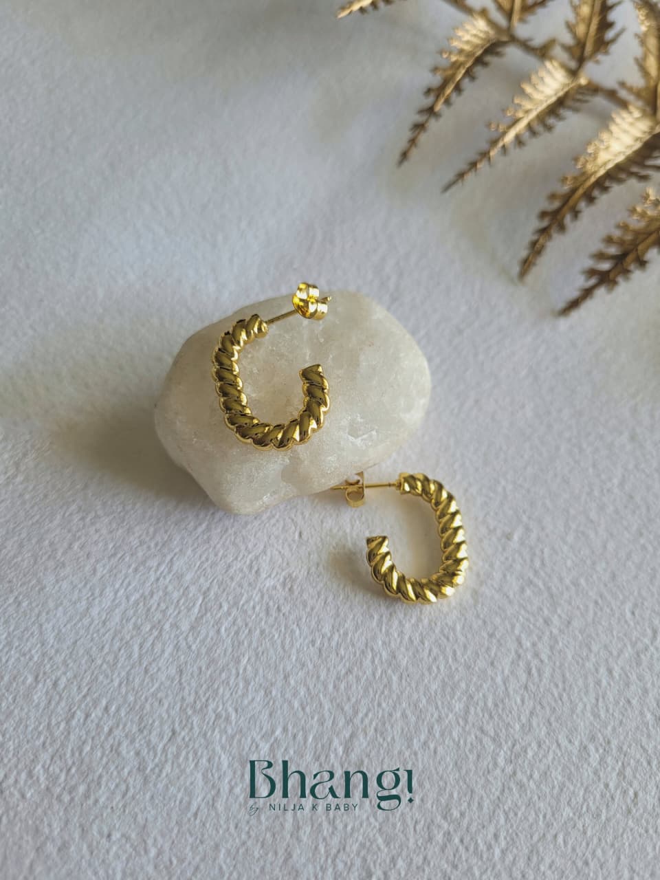 Twist Gold Hoops
