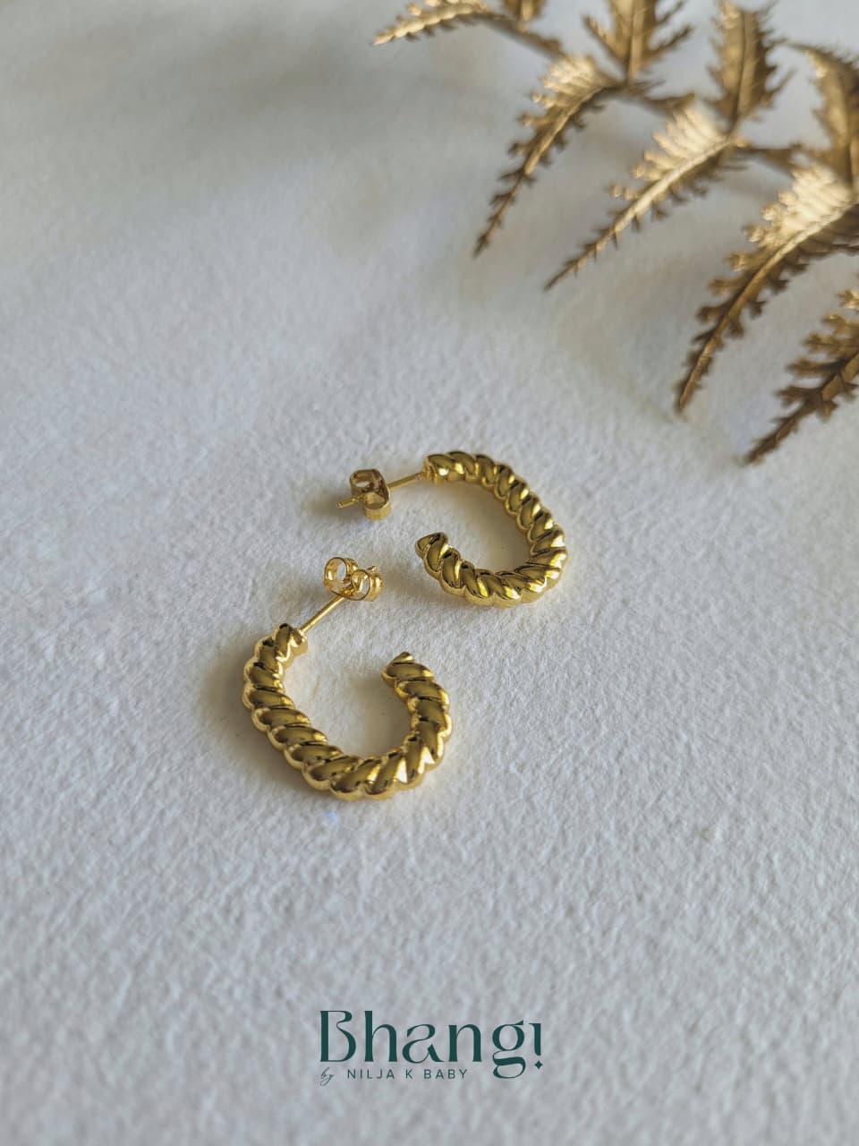 Twist Gold Hoops