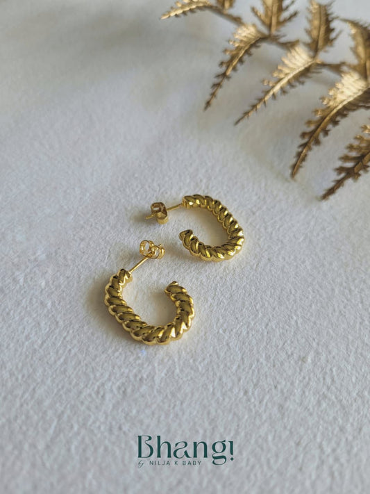 Twist Gold Hoops