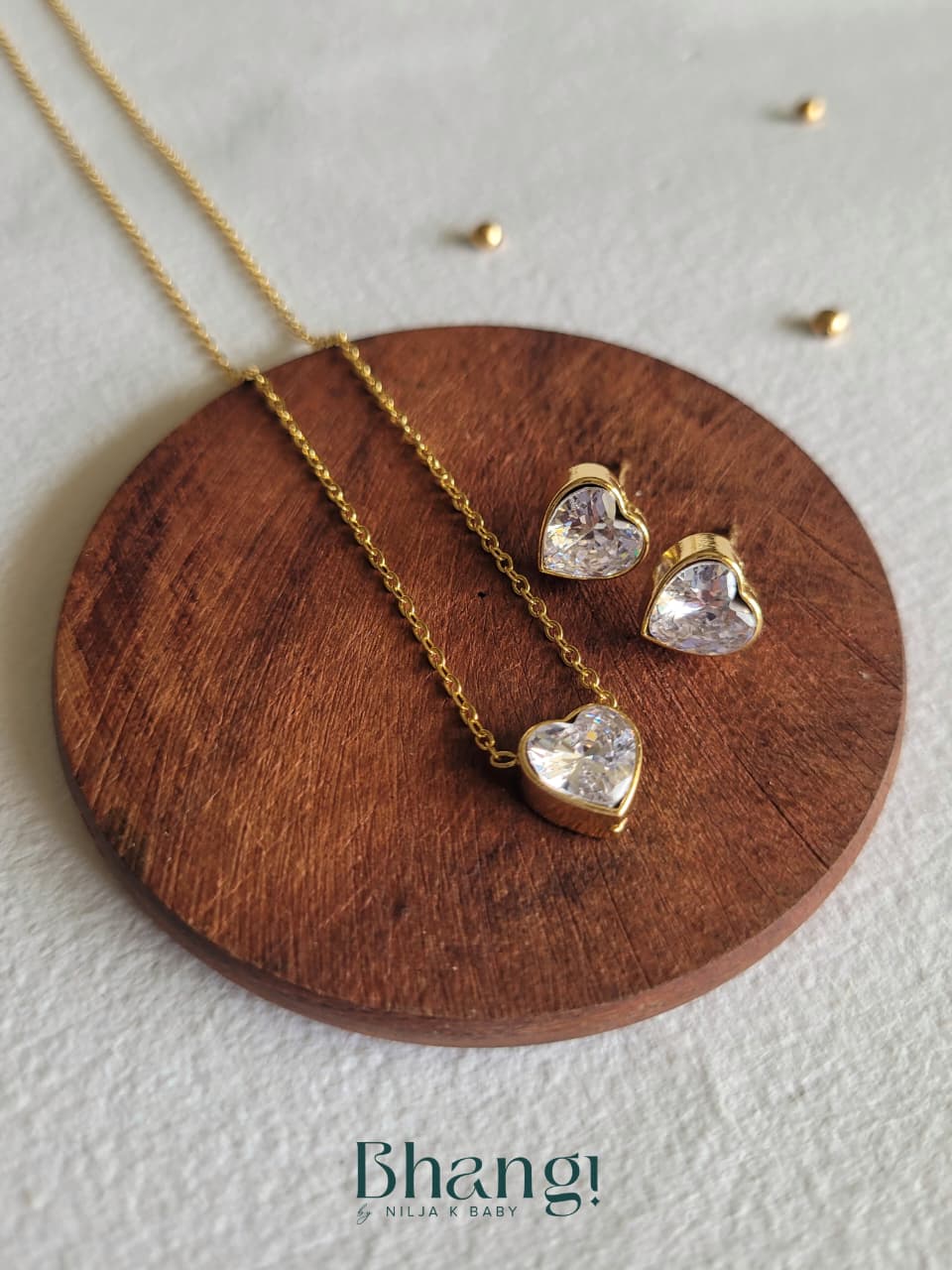 Crystal Heart Jewelry Set