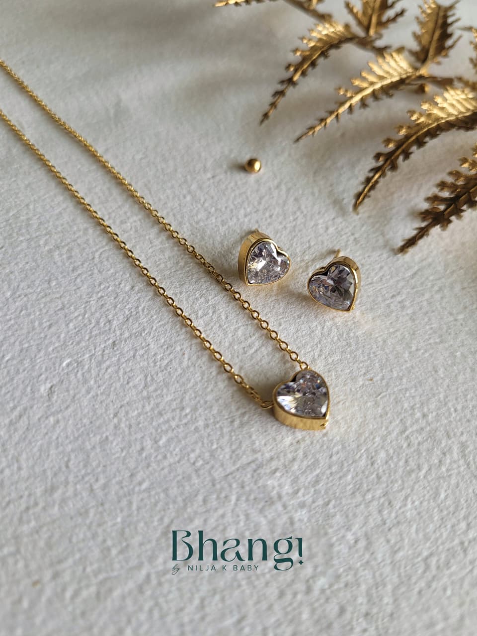 Crystal Heart Jewelry Set